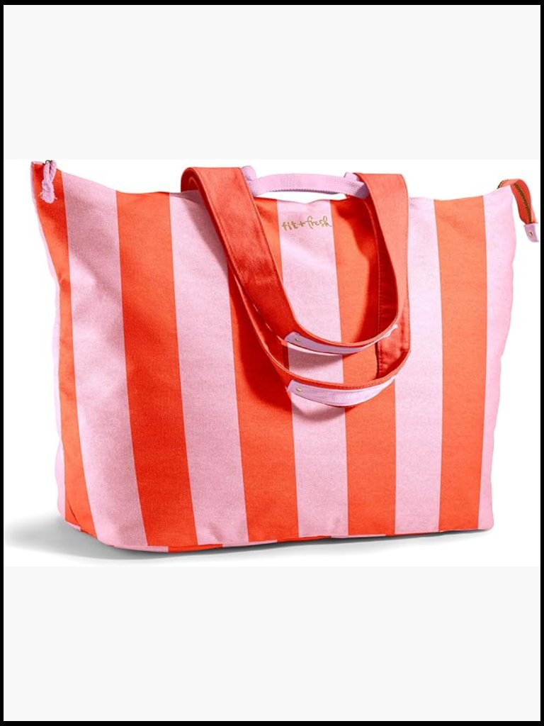Xl Canvas Beach Tote Bag Oversized Weekender Carry All Zipper Pockets Travel